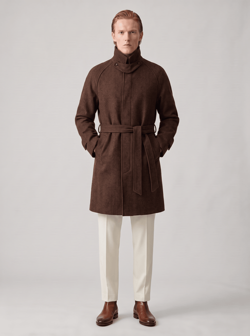 Balmacaan Coat - T. Crown London