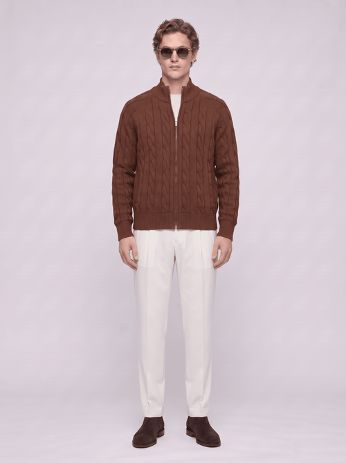 Cambridge Zip Cardigan - T. Crown London