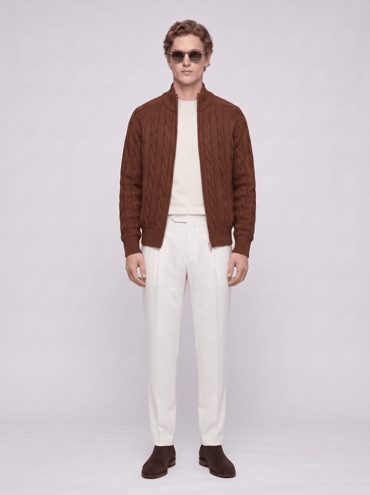 Cambridge Zip Cardigan - T. Crown London