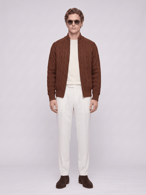 Cambridge Zip Cardigan - T. Crown London