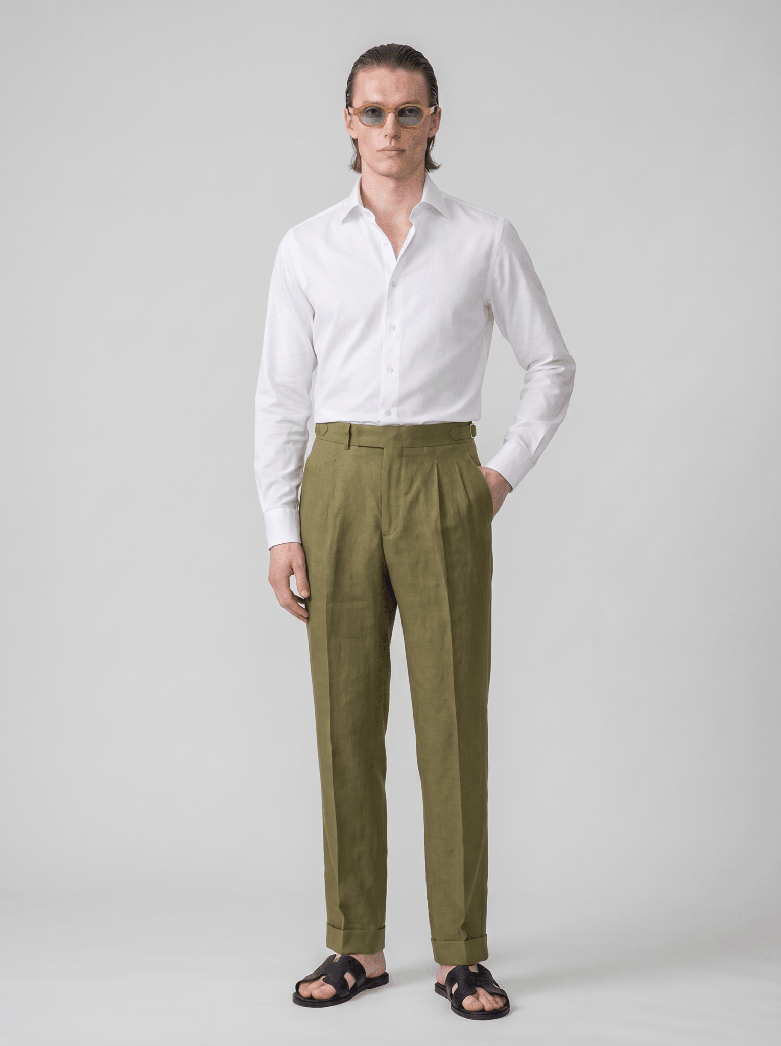 Pantalone Portofino con Pinces - T. Crown London