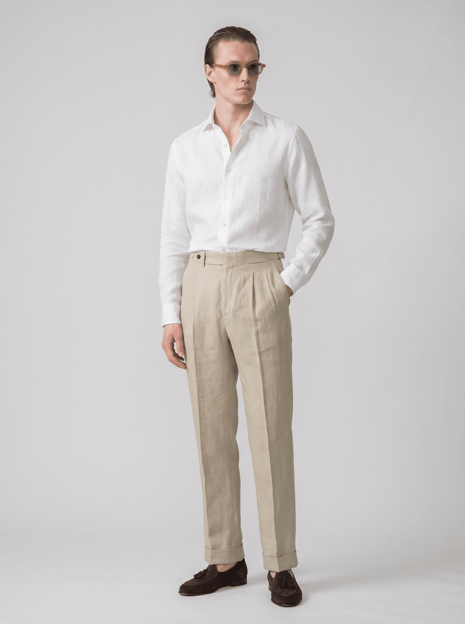 Pantalone Portofino con Pinces - T. Crown London