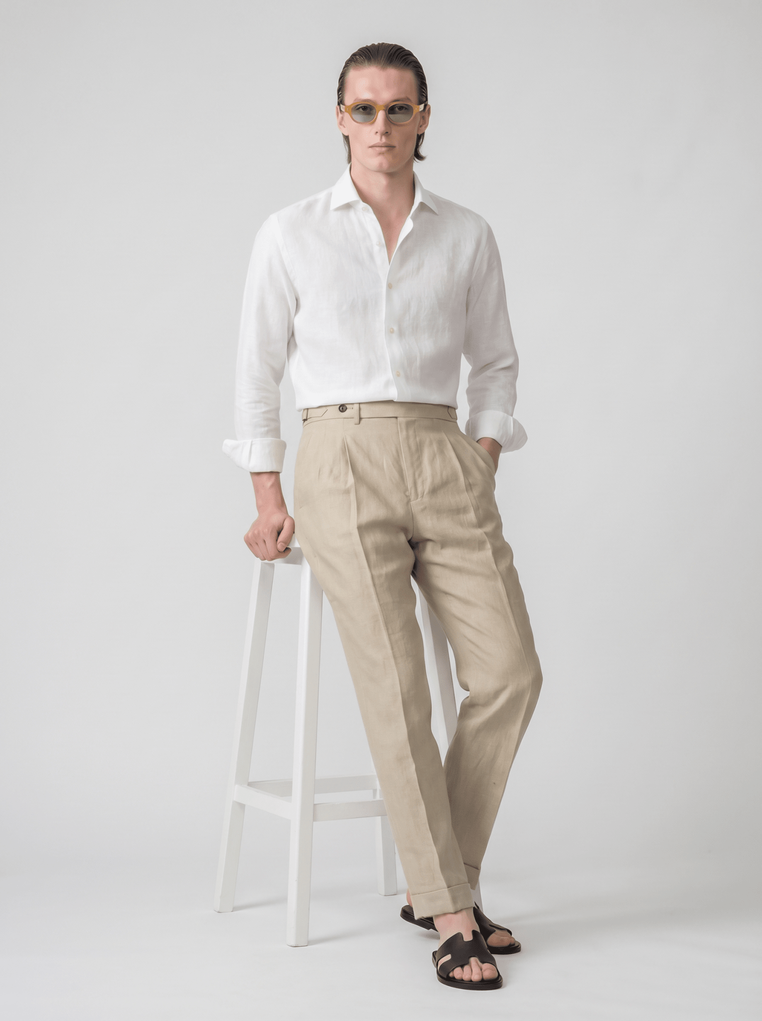 Pantalone Portofino con Pinces - T. Crown London