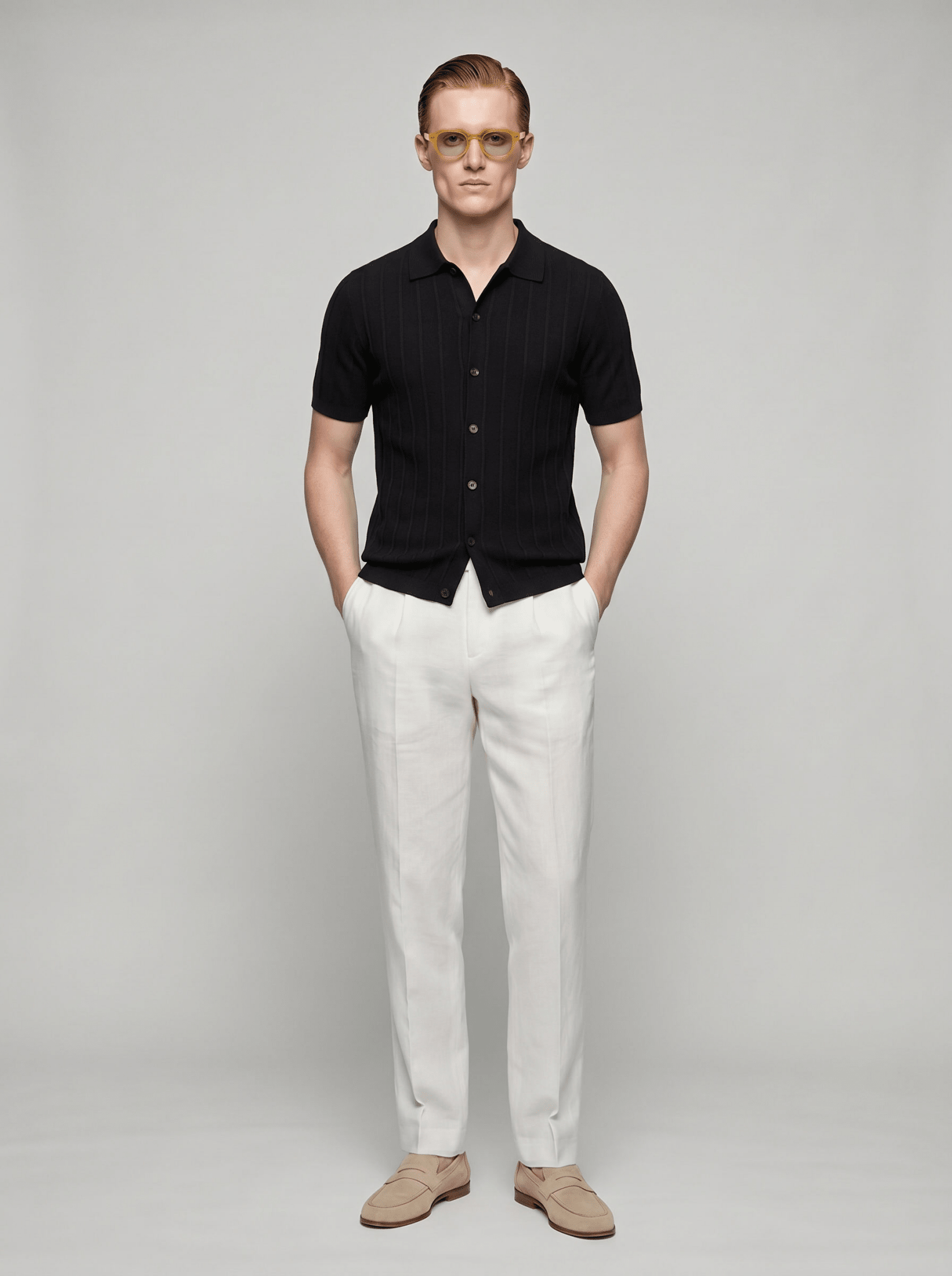 Rib Knit Polo - T. Crown London