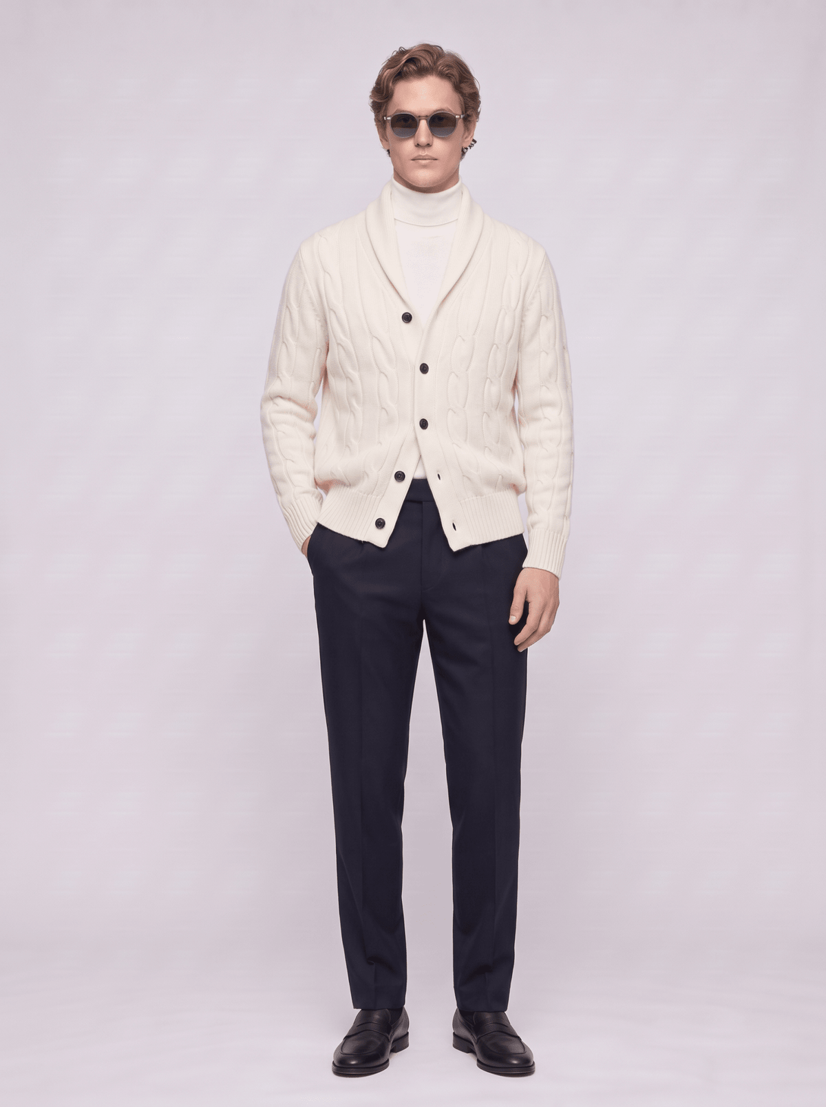 Richmond Cable Cardigan - T. Crown London