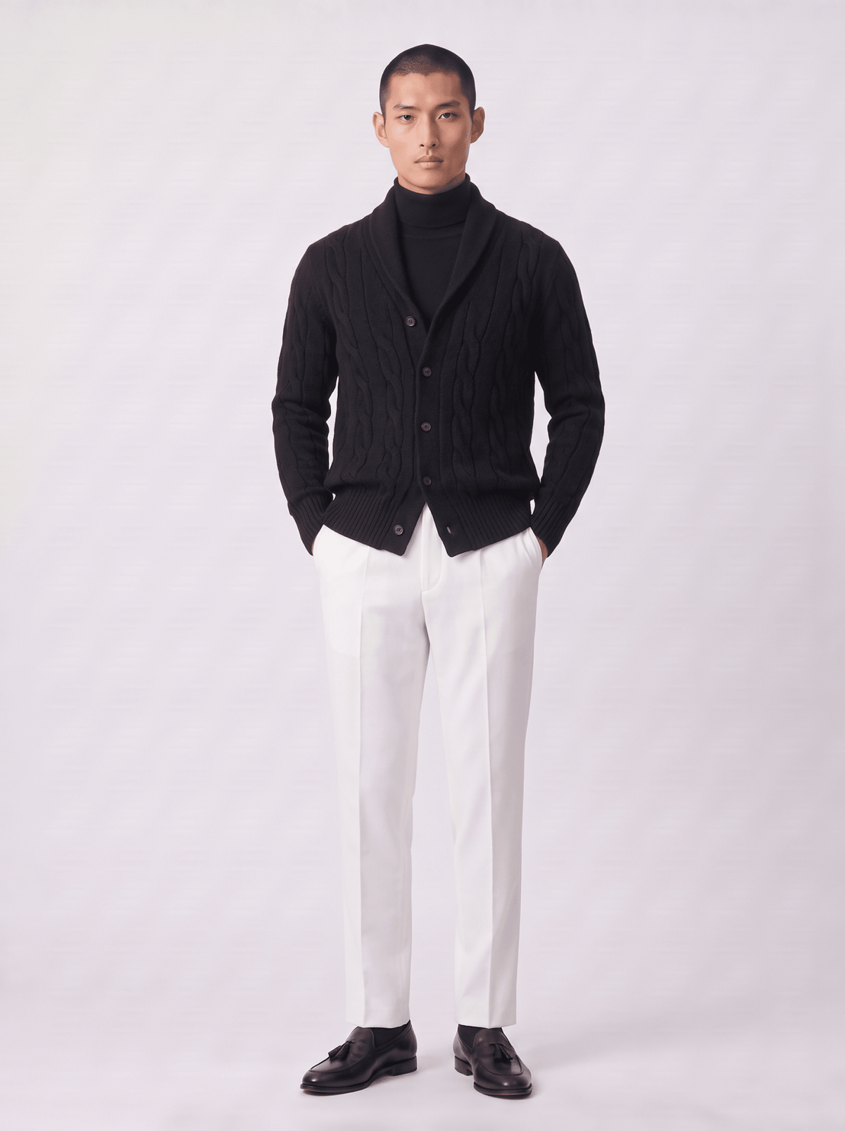 Richmond Cable Cardigan - T. Crown London