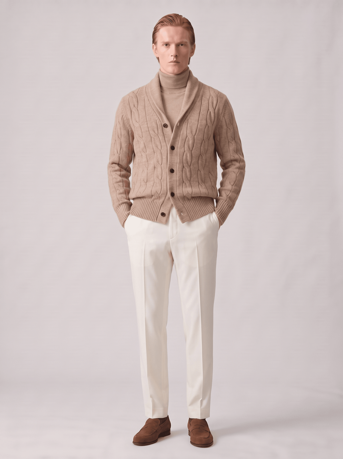Richmond Cable Cardigan - T. Crown London
